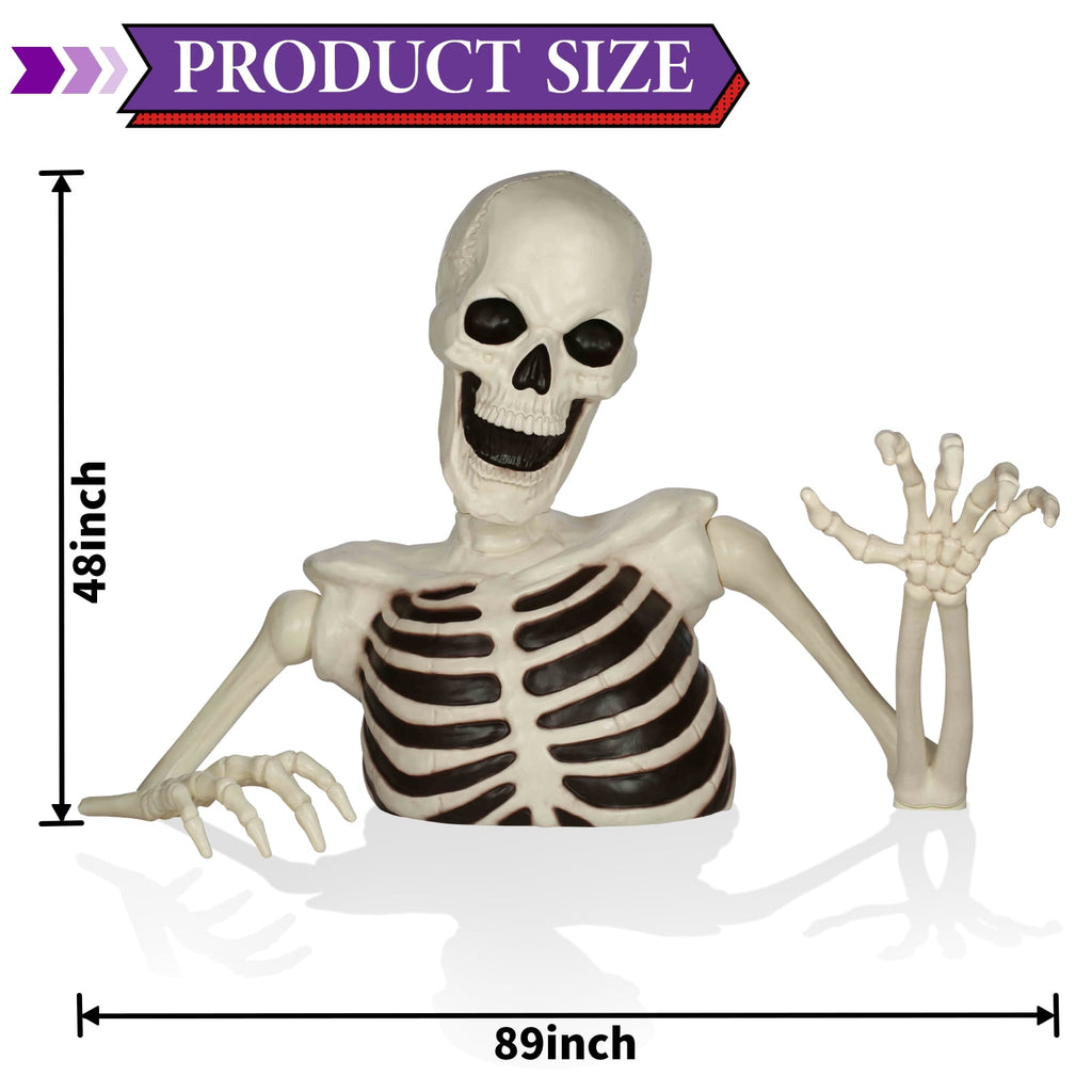 Seasons 35" Halloween Giant Groundbreaker Skeleton, Halloween Decoration for Outdoor Lawn Yard and Porch