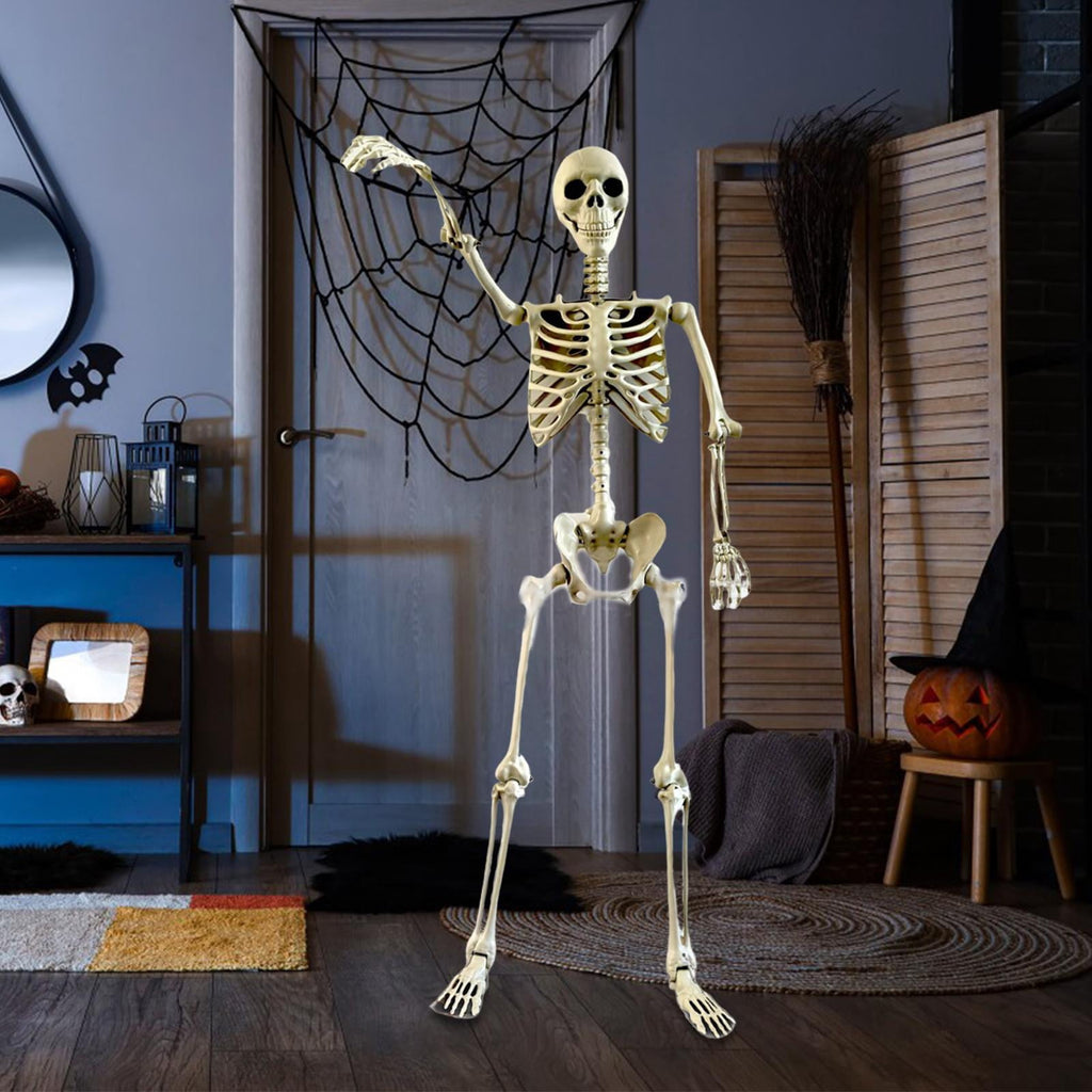 FVDPWYE Halloween Skeleton Horror Prop Ornament Flexible for Party Outdoor Festivals 170cm
