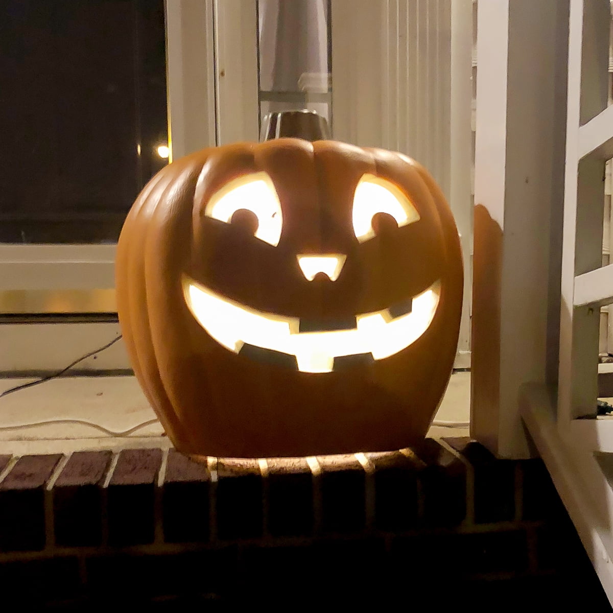 21in+12in LED Light Up Jack O Lantern Halloween Pumpkin Lights Indoor/Outdoor Holiday Festival Garden Patio Front Door Decor
