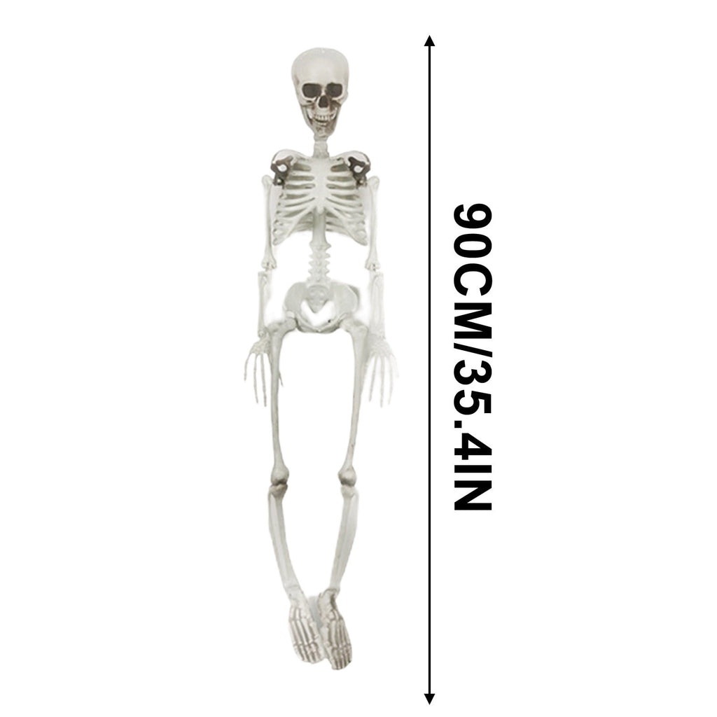 HOZVOMI Halloween Skeleton Decorations Outdoor – Posable Full-Body Hanging Skeleton with Movable Joints for Graveyard, Yard, Party, and Spooky Home Decor