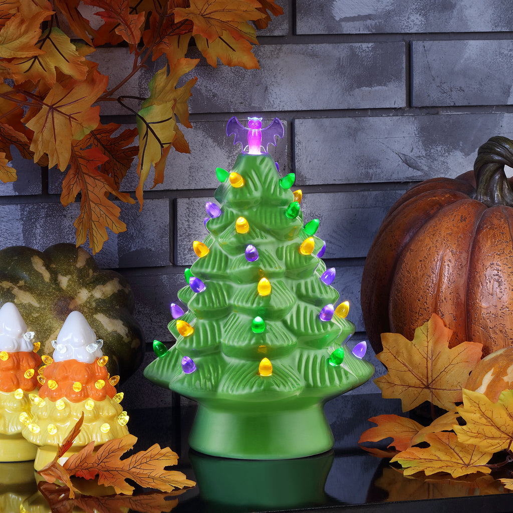 Mr. Halloween 12 in. Ceramic Halloween Tree - Green