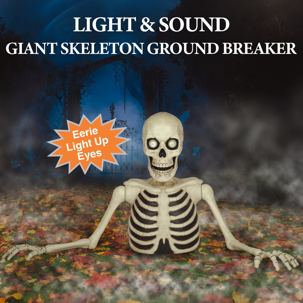Seasons 35" Halloween Giant Groundbreaker Skeleton, Halloween Decoration for Outdoor Lawn Yard and Porch
