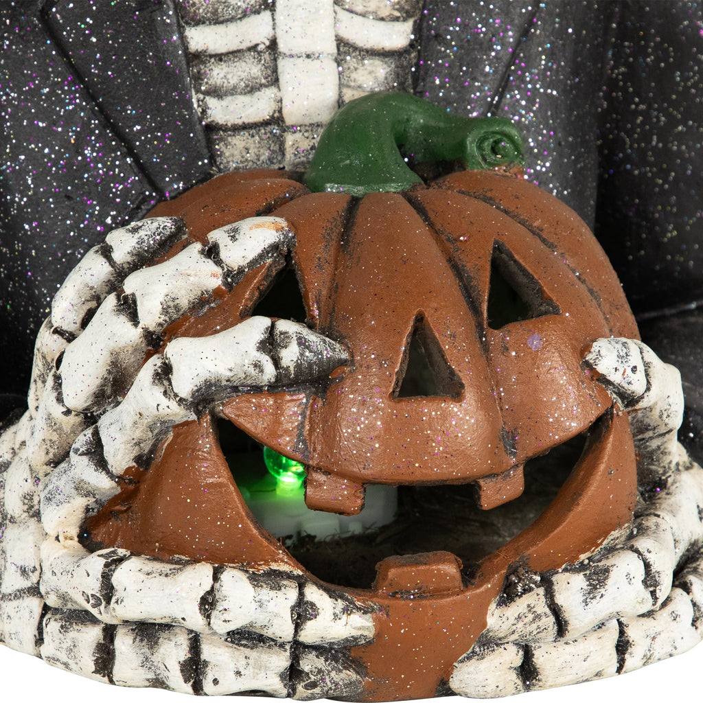 Northlight LED Lighted Skeleton with Jack-O-Lantern Halloween Decoration - 23.5"
