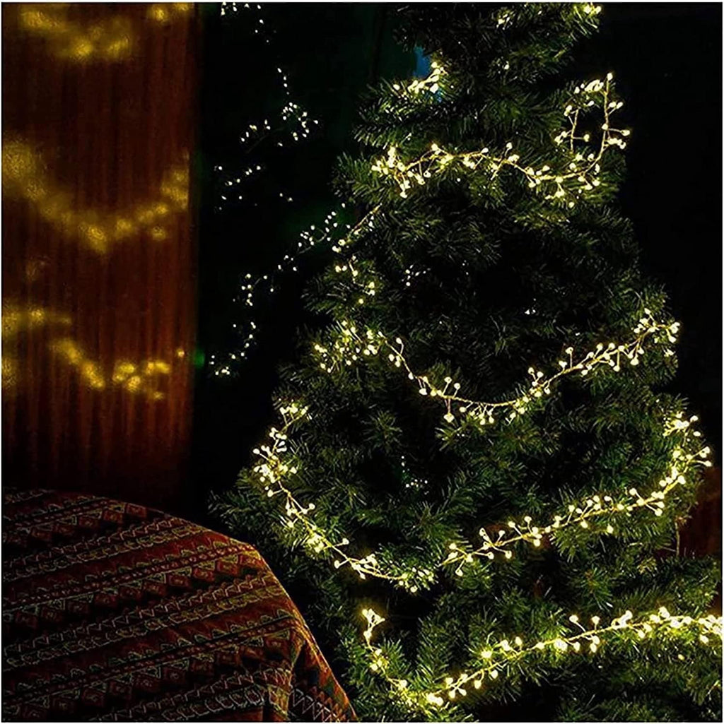 Fairy Lights with Remote,27M 900LED Plug-in Powered Waterproof Starry Cluster Lights, Copper Wire Firecracker String Light for Christmas Tree