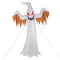 12ft Halloween Inflatable Scary Ghost with Flames and Flashing Red Eyes