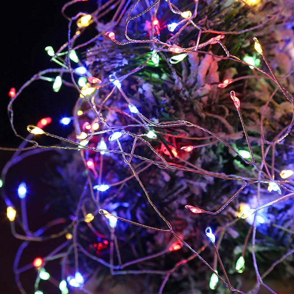 Fairy Lights with Remote,27M 900LED Plug-in Powered Waterproof Starry Cluster Lights, Copper Wire Firecracker String Light for Christmas Tree