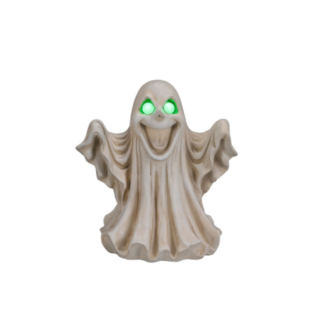 SpookHaven Halloween Jack‑O‑Lantern Pumpkin Mist Sprayer Figurine, LED Light‑Up Fogger with Witch Hat & Skull Decoration, Spooky Ornament for Tabletop Entryway Halloween Party Home Decor