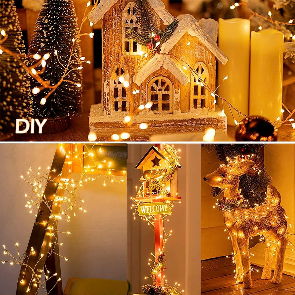 Outdoor String Lights with Remote,100M 3000LED Plug-in Powered Waterproof Fairy Lights, Copper Wire Christmas String Lights for Wedding, Party