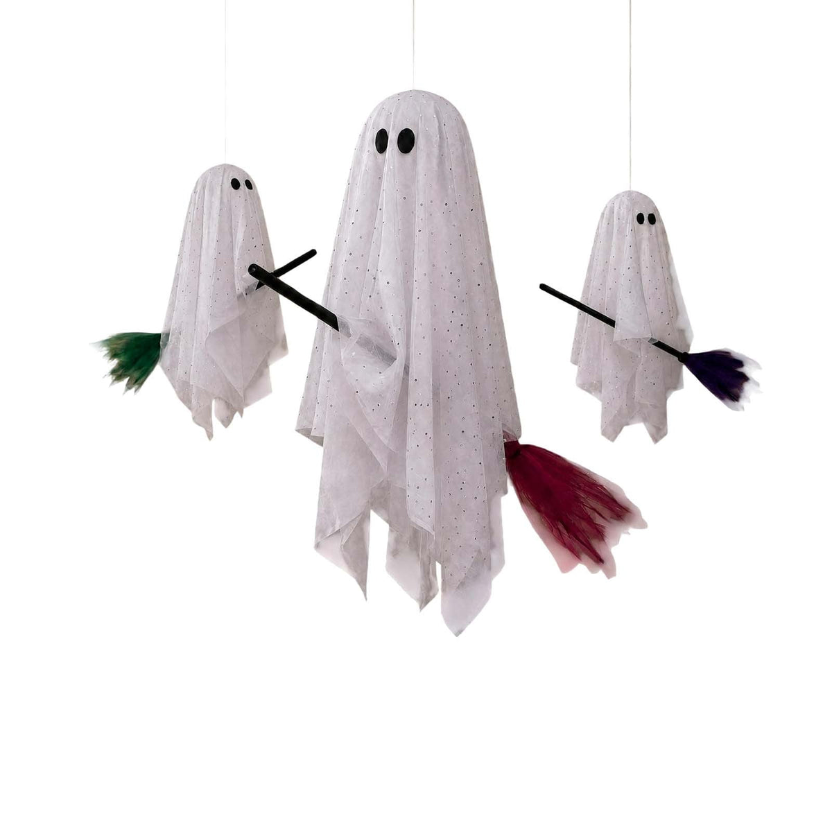 Halloween Decorations 3PC Light Up Ghost Spooky Ghost Decor with Remote for Porch Home Indoor Outdoor Garden Yard Lawn Party Decor