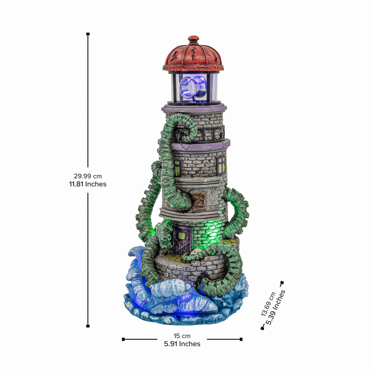 FG Square Lighthouse Attack Halloween Village