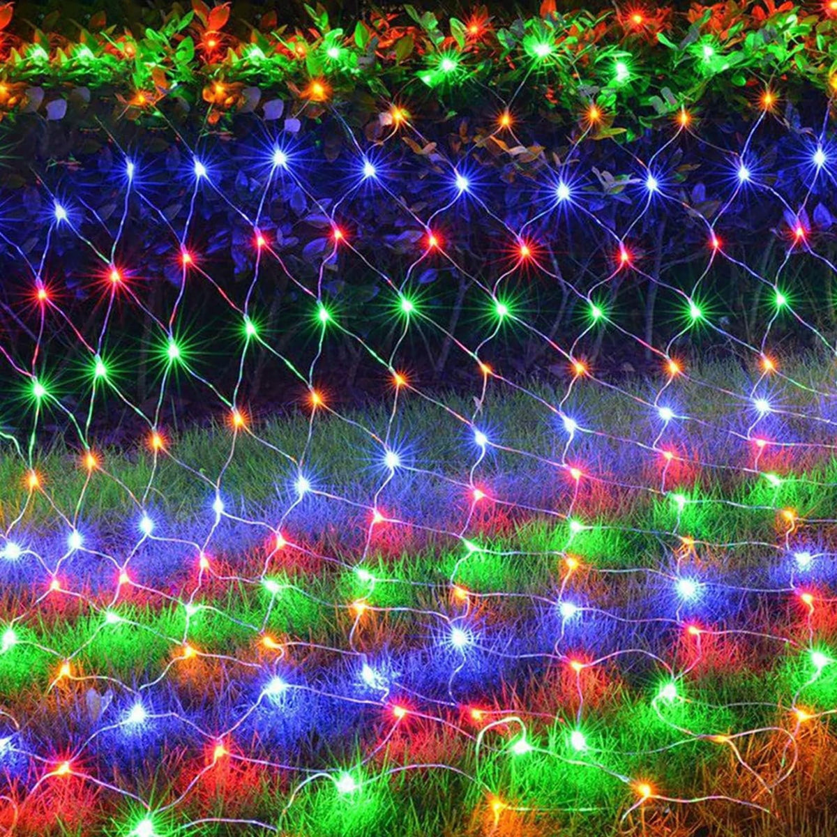 Garden Net Lights, Battery Operated 672 LED Waterproof Net Mesh Lights with 8 Modes, 6x4M Fairy String Lights for Outdoor Indoor Christmas Tree, Bush, Backyard, Garden, Party Décor