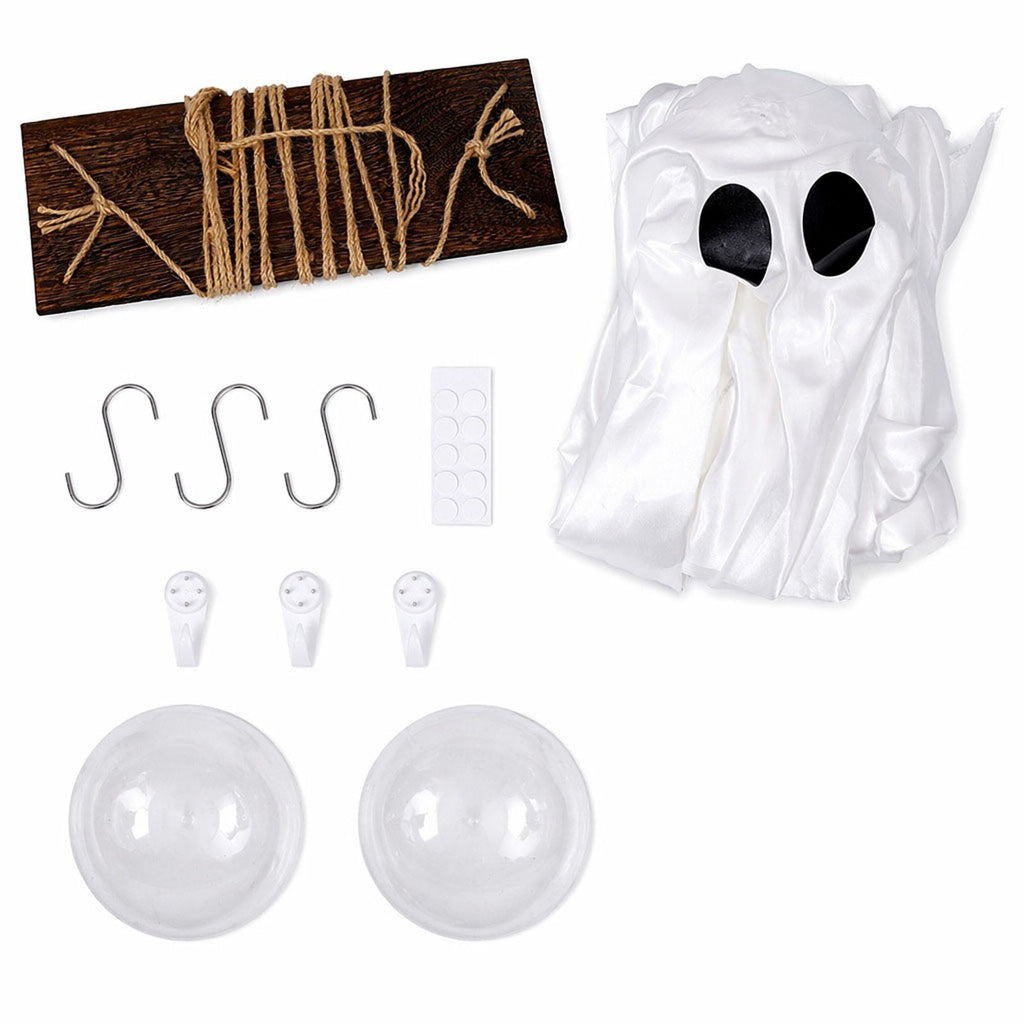 Halloween Decorations 3PC Light Up Ghost Spooky Ghost Decor with Remote for Porch Home Indoor Outdoor Garden Yard Lawn Party Decor