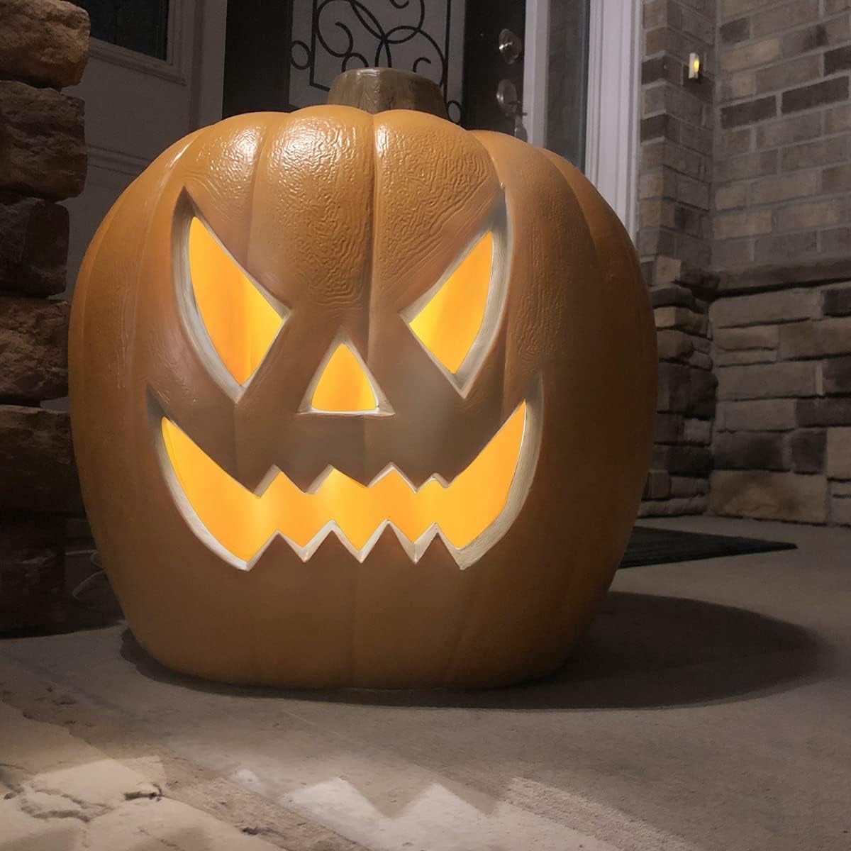 4Pack LED Lighted Jack O Lantern Indoor Outdoor Halloween Large Pumpkin Lantern Decoration