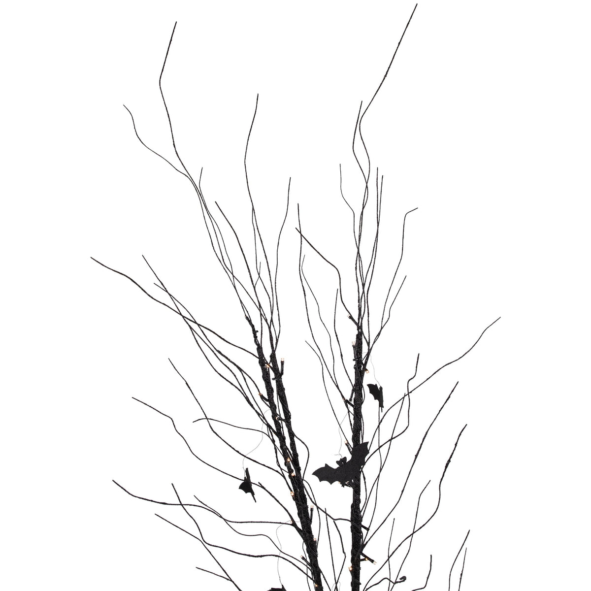 Northlight Pre-Lit Halloween Branch Tree with Bats - 50" - Black - LED Warm White