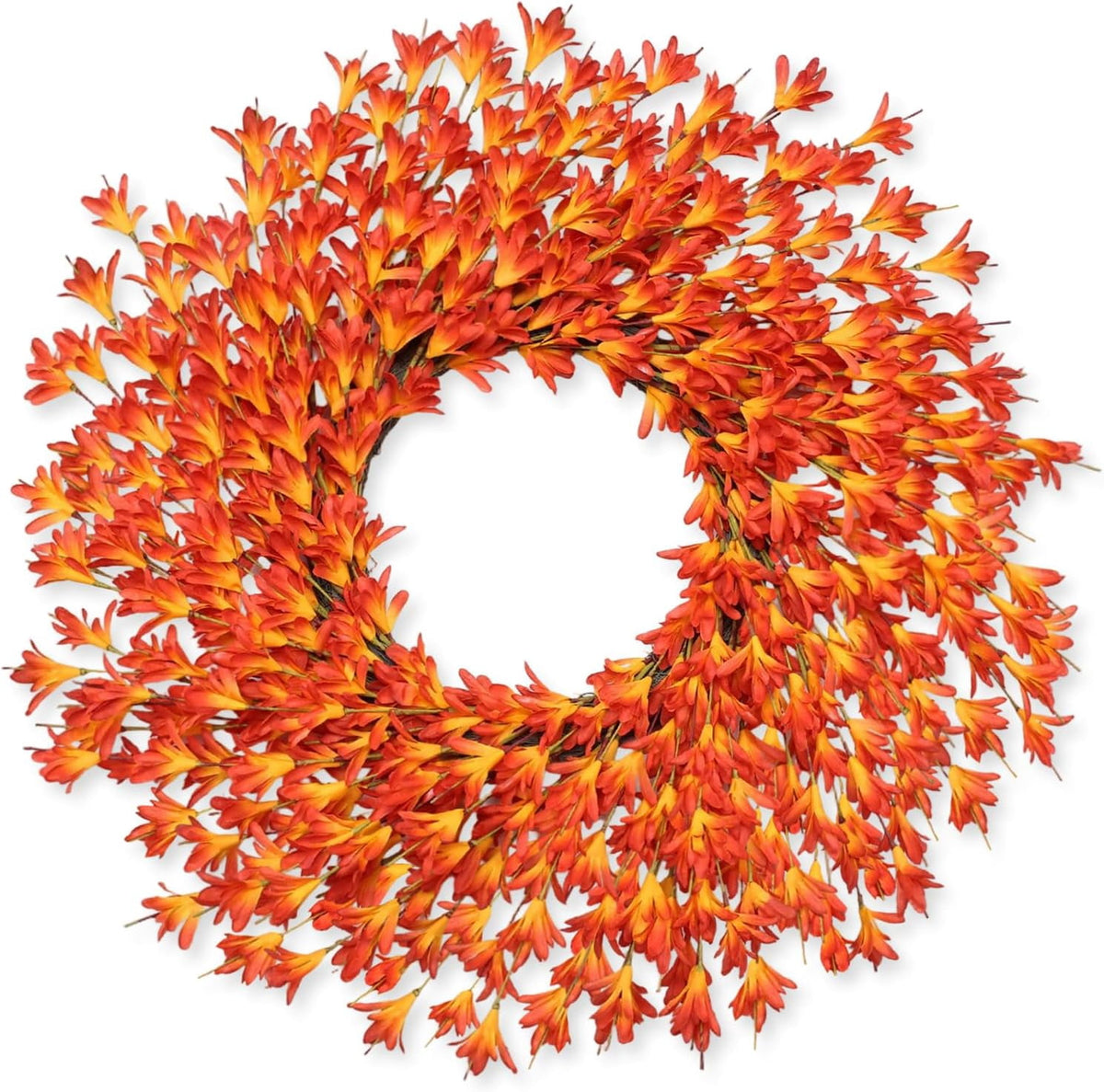 26 Inch Realistic Fall Wreaths for Front Door Outside Autumn Wreath Outdoor Indoors Fall Decorations for Home Thanksgiving Halloween Holiday Decorations Clearance for Wall Porch Door (Wine Red)
