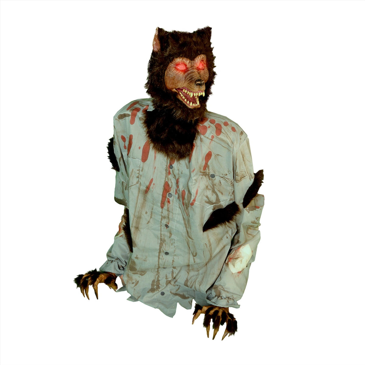 Haunted Hill Farm 3.0-Ft. Touch-Activated Rising Reaper with Tombstone Halloween Accessory