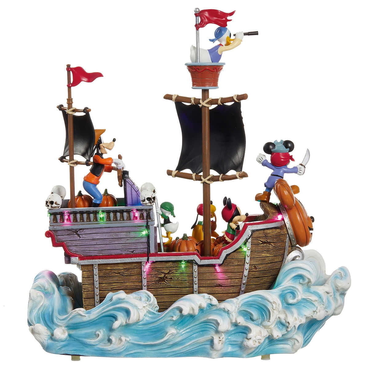Disney Halloween Animated Pirate Ship with Lights and Music