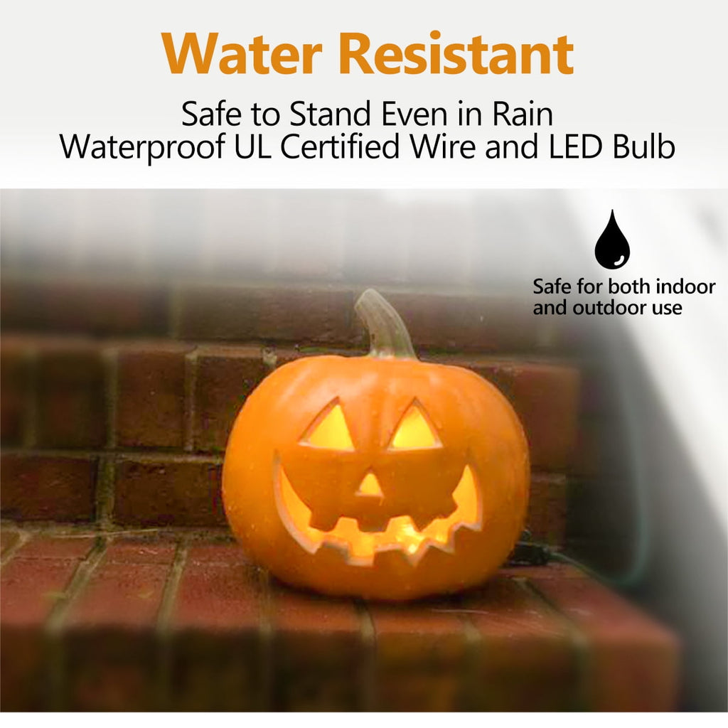21in+12in LED Light Up Jack O Lantern Halloween Pumpkin Lights Indoor/Outdoor Holiday Festival Garden Patio Front Door Decor