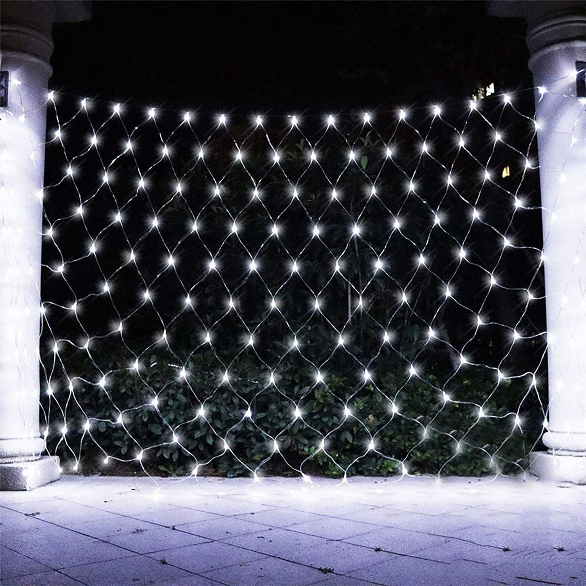 Garden Net Lights, Battery Operated 672 LED Waterproof Net Mesh Lights with 8 Modes, 6x4M Fairy String Lights for Outdoor Indoor Christmas Tree, Bush, Backyard, Garden, Party Décor