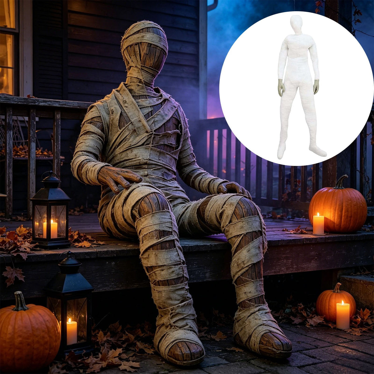 6FT Posable Dummy Mannequin Full Body Bendable Fabric Form Holiday Santa Halloween Decor Prop