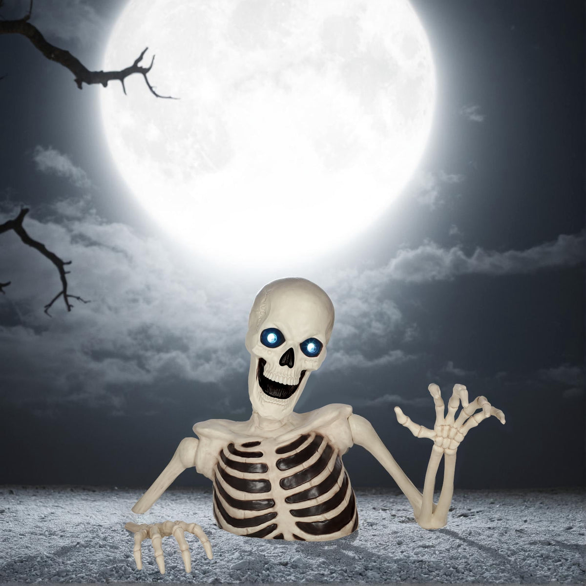 Seasons 35" Halloween Giant Groundbreaker Skeleton, Halloween Decoration for Outdoor Lawn Yard and Porch