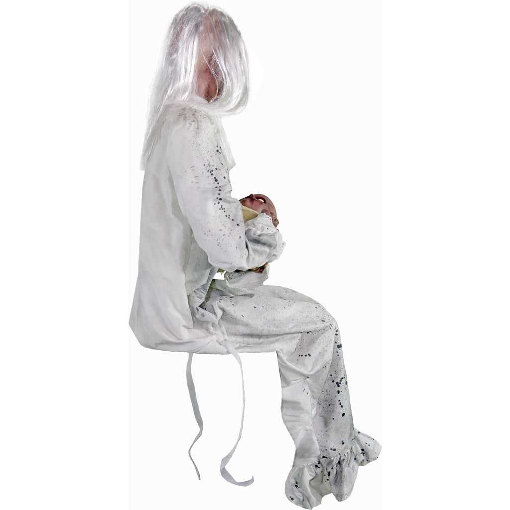 Haunted Hill Farm Life-Size Animatronic Gravely Granny by Tekky Halloween Decoration, 2.9-Ft.