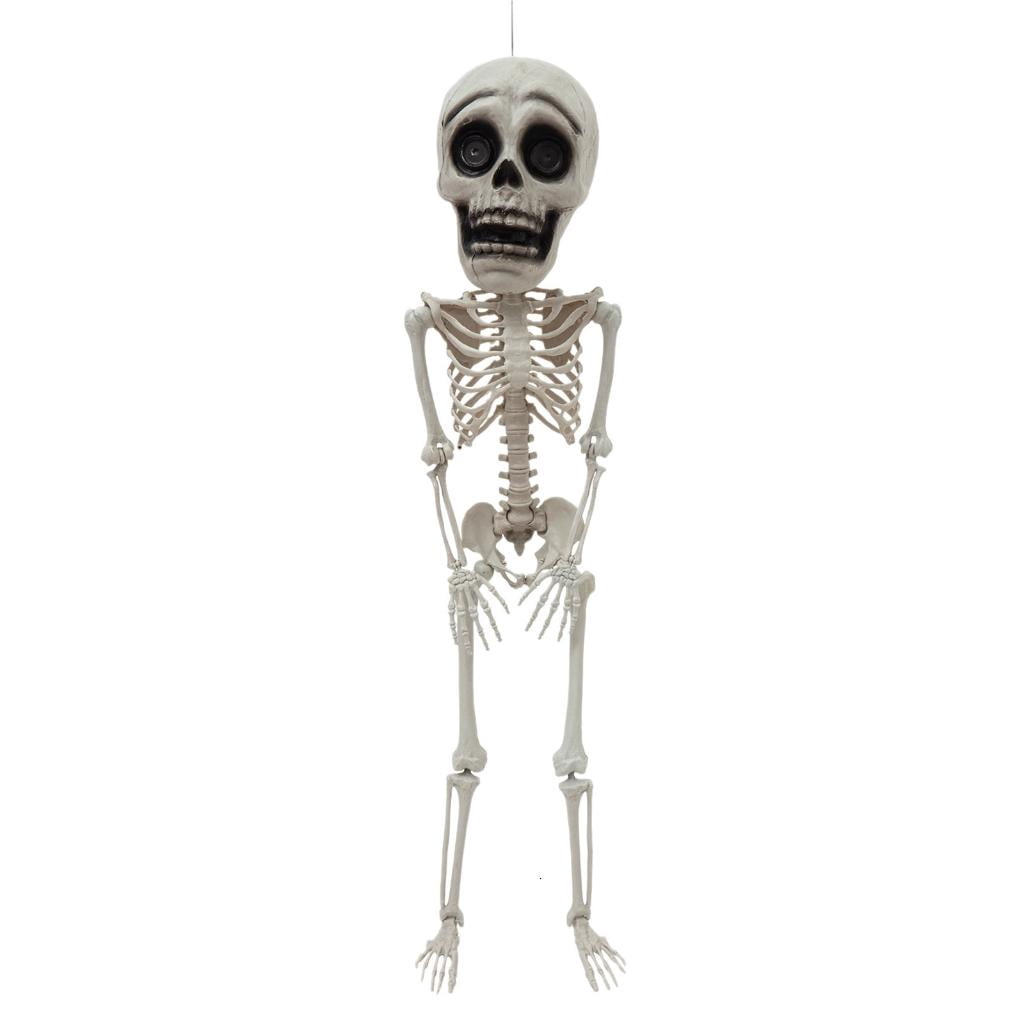 lanema Movable Joint Hanging Skeleton Halloween Decoration for Entryway Home Displays