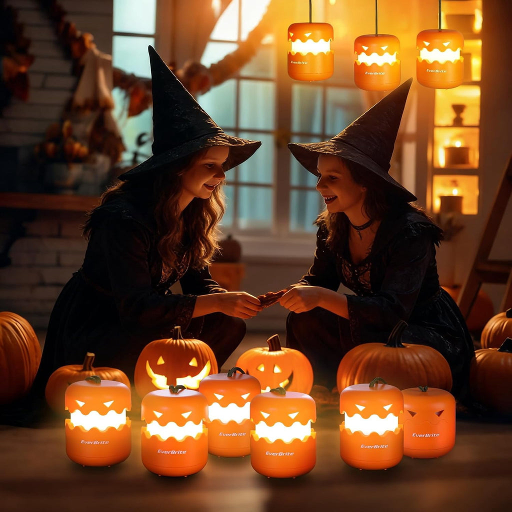6-Pack Halloween Pumpkin Lantern, Collapsible Jack O Lantern