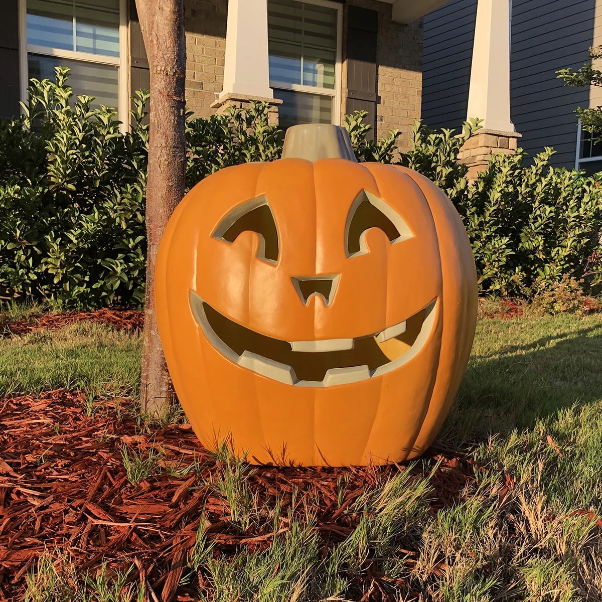 21in+12in LED Light Up Jack O Lantern Halloween Pumpkin Lights Indoor/Outdoor Holiday Festival Garden Patio Front Door Decor