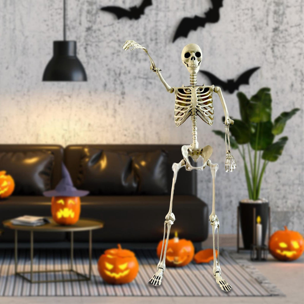 FVDPWYE Halloween Skeleton Horror Prop Ornament Flexible for Party Outdoor Festivals 170cm