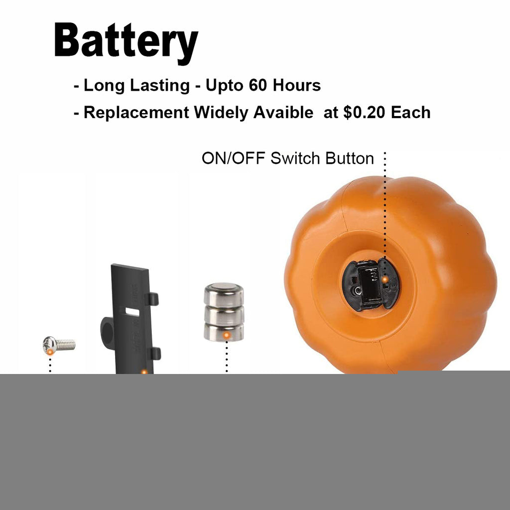 Gamexcel 21" LED Light-Up Jack O Lantern, Pre-lit Halloween Plastic Pumpkin Lights for Indoor/Outdoor Decoration - Angry Face
