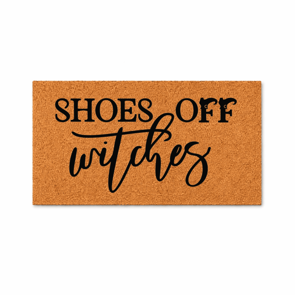 Shoes Off Witches Doormat, Funny Welcome Mat, Witchy Front Porch Entry Rug, Halloween Home Door Decor 1275 (36x60 inches) 1275