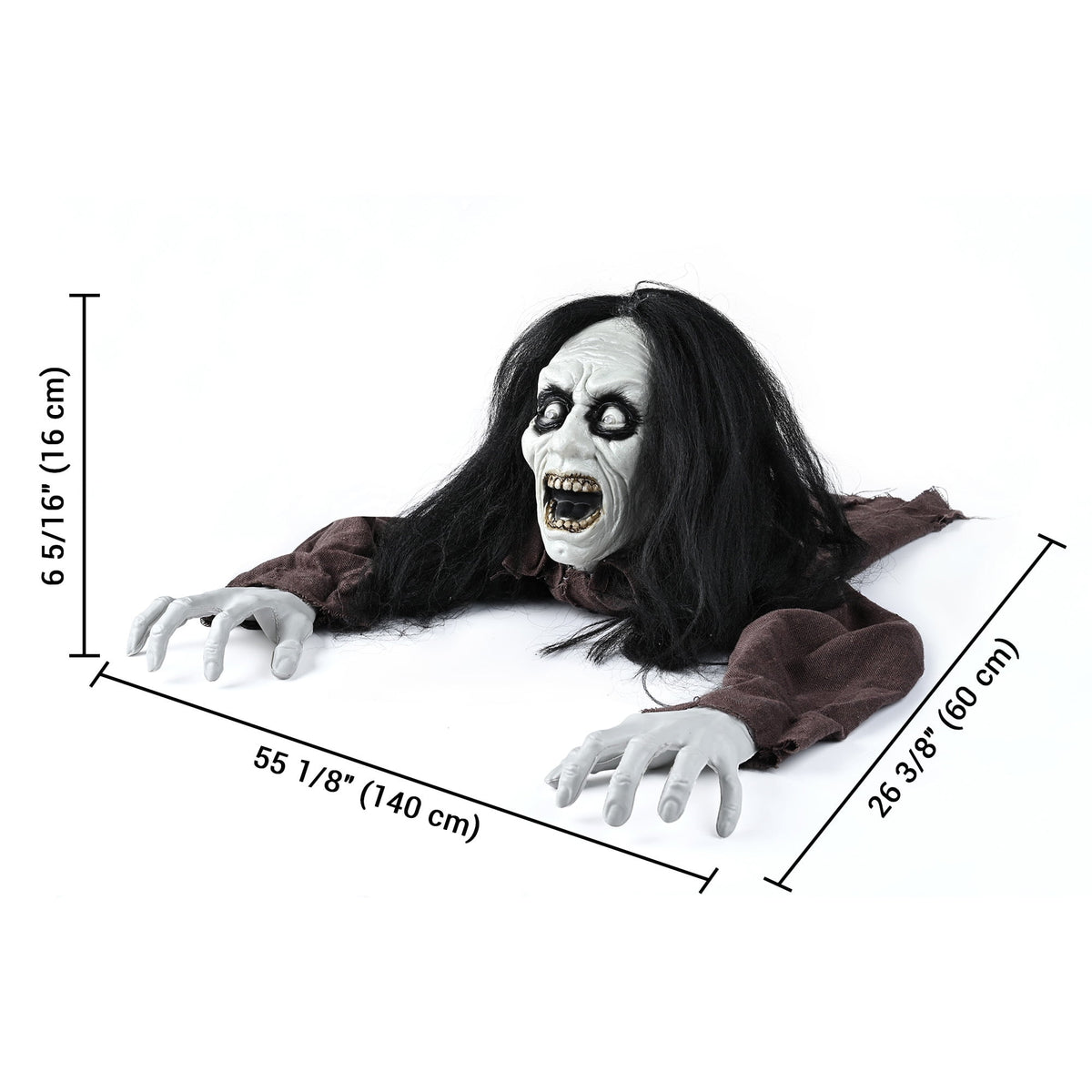 Yescom 15" Animated Halloween Tombstone & Half Skeleton with 8" Crawling Baby Zombie 2026