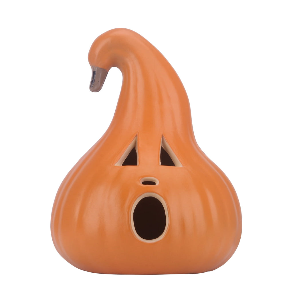 Gamexcel 21" LED Light-Up Jack O Lantern, Pre-lit Halloween Plastic Pumpkin Lights for Indoor/Outdoor Decoration - Angry Face