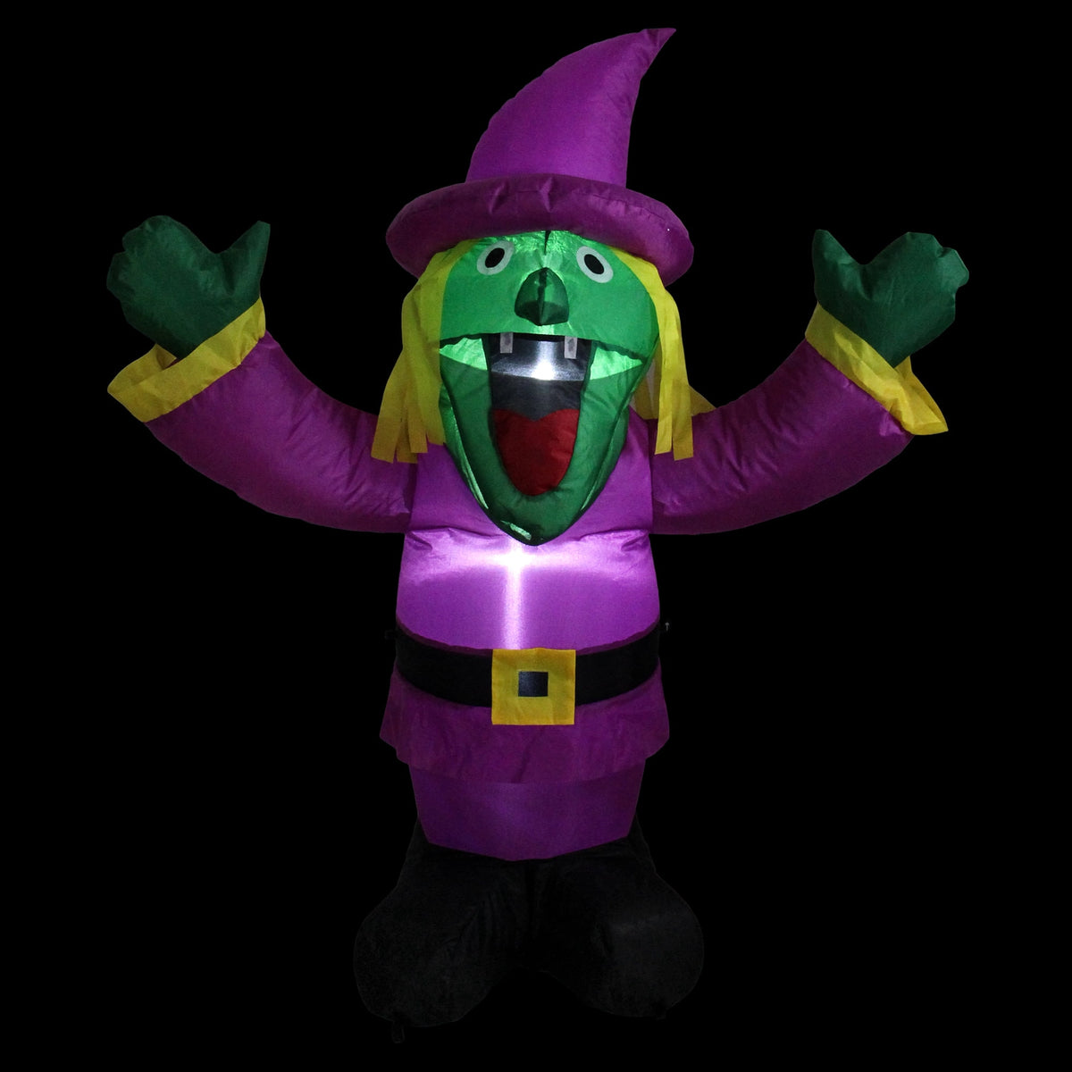 Northlight Inflatable Lighted Witch Outdoor Halloween Decoration - 3.5' - Warm White Lights