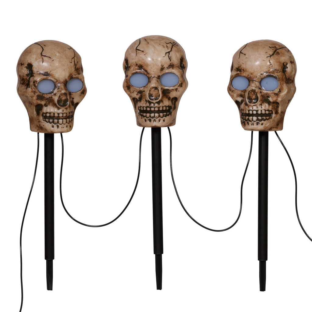 Color Changing Skull Stake Lights Set of 4