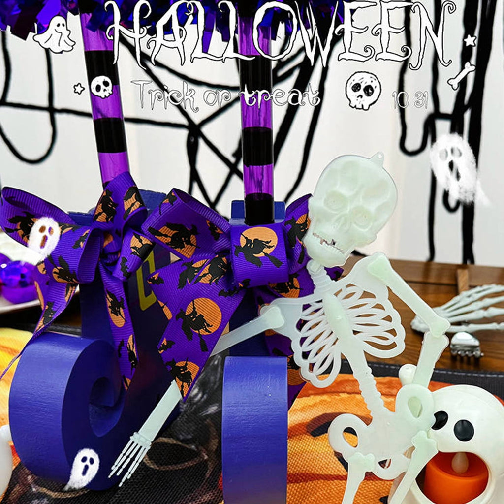 Witch Halloween Decorations Cauldron Halloween Decor Large Cauldron Halloween Decor with Glow Skeleton Indoor Halloween Table Decor Halloween Party Decor Spooky Halloween Bucket