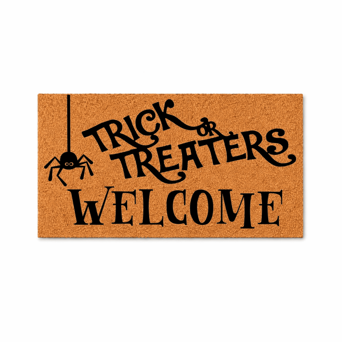 Trick Or Treaters Welcome Doormat, Halloween Spider Front Door Mat, Outdoor Entryway Welcome Mat (36x72 inches) WoodByStu 5594
