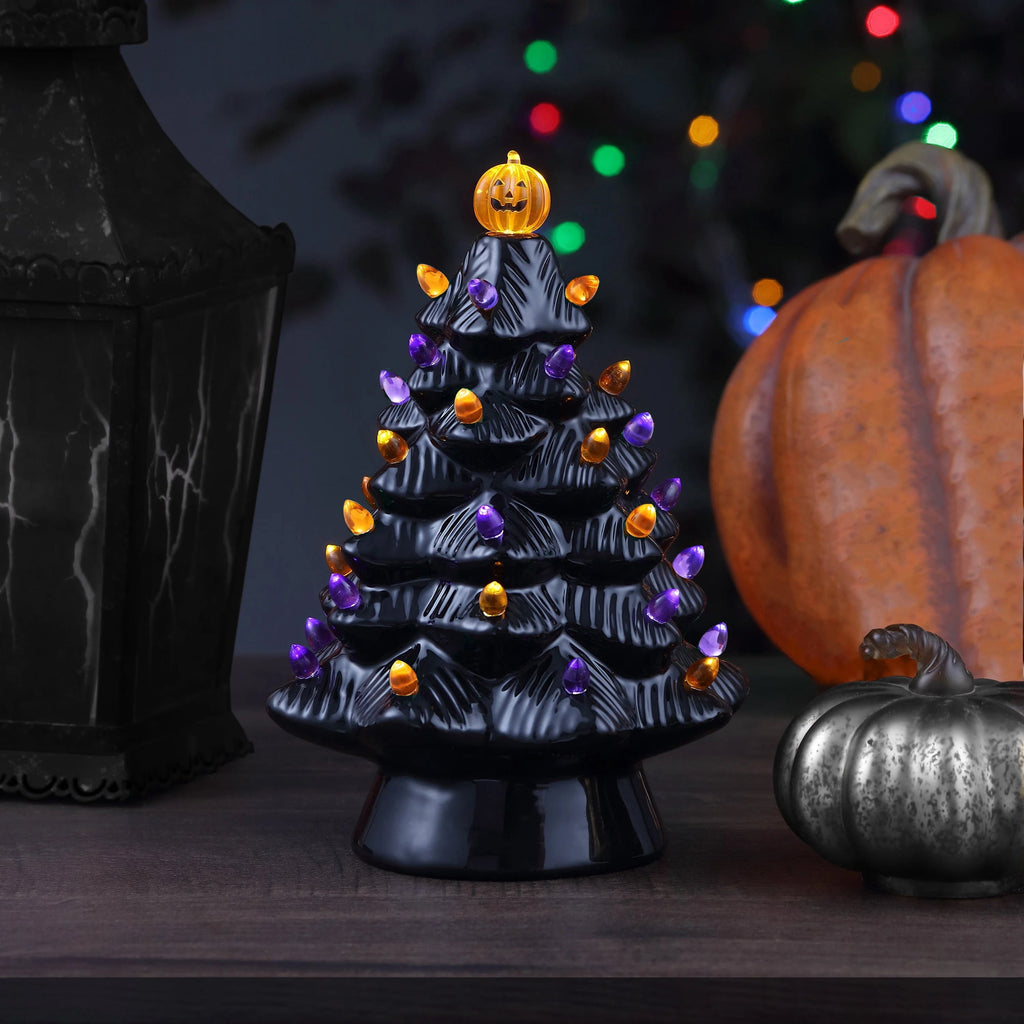 Mr. Halloween 12 in. Ceramic Halloween Tree - Green
