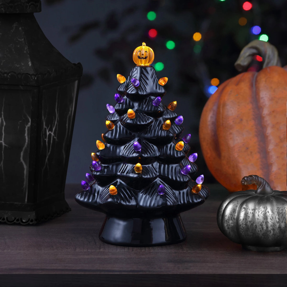 Mr. Halloween 12 in. Ceramic Halloween Tree - Green