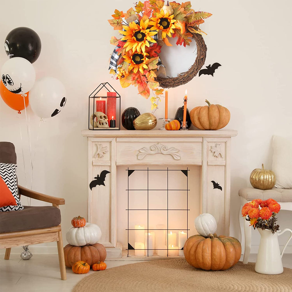 24 Inch Fall Wreaths for Front Door Outside, Fall Door Wreath with Pumpkins,Dahlia,Sunflowers, Maple Leaves,Autumn Wreaths Decorations for Harvest Thanksgiving Halloween Indoor Outdoor Home Decor