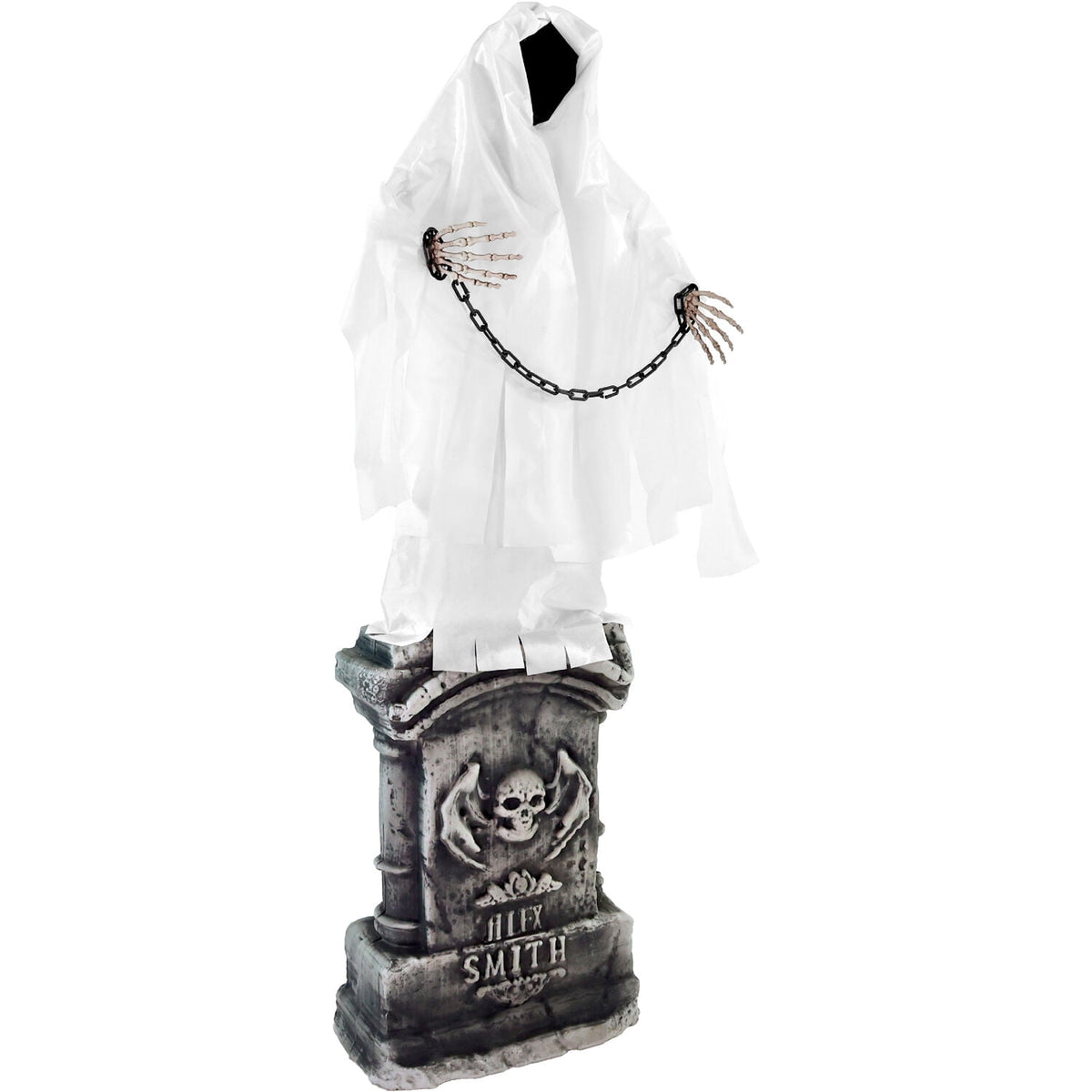 Haunted Hill Farm 4.3 ft Touch-Activated Animated Spectre on Tomb Halloween Accessory, HHRPRTOMB-1FLSA