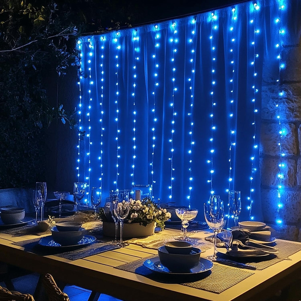 General Smart Curtain Lights, 400LED 6.6FT x 6.6FT Color Changing Valentine's Day Christmas Lights with Remote & APP, Dynamic DIY Fairy String Lights for Indoor Outdoor Bedroom Decorations