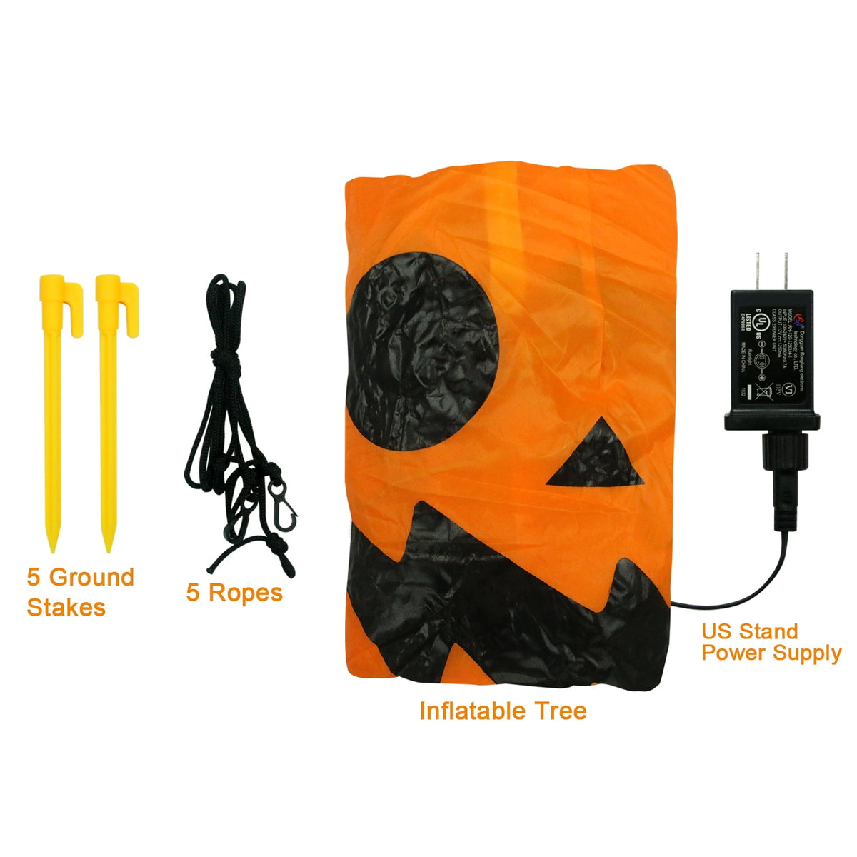 Gamexcel 8 ft Halloween Inflatable Pumpkin, Giant Lighted Jack-O'-Lantern Blow Up Yard Decoration Waterproof with LED, Blower, Stakes and Tethers