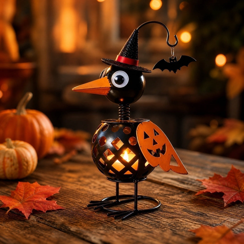 Halloween Decorations Outdoor, Lighted Hanging Ghost Decor with Witch Hat & Broom, LED Flying Ghost Decoration for Porch, Yard, Tree, Patio, Haunted House & Indoor Party 43.3in