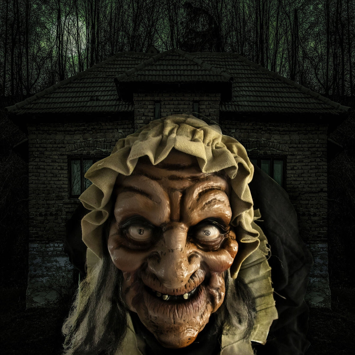 Haunted Hill Farm 5 ft Life-Size Animatronic Indoor/Covered Outdoor Zombie Maid Halloween Decoration, HHLADY-4FLSA