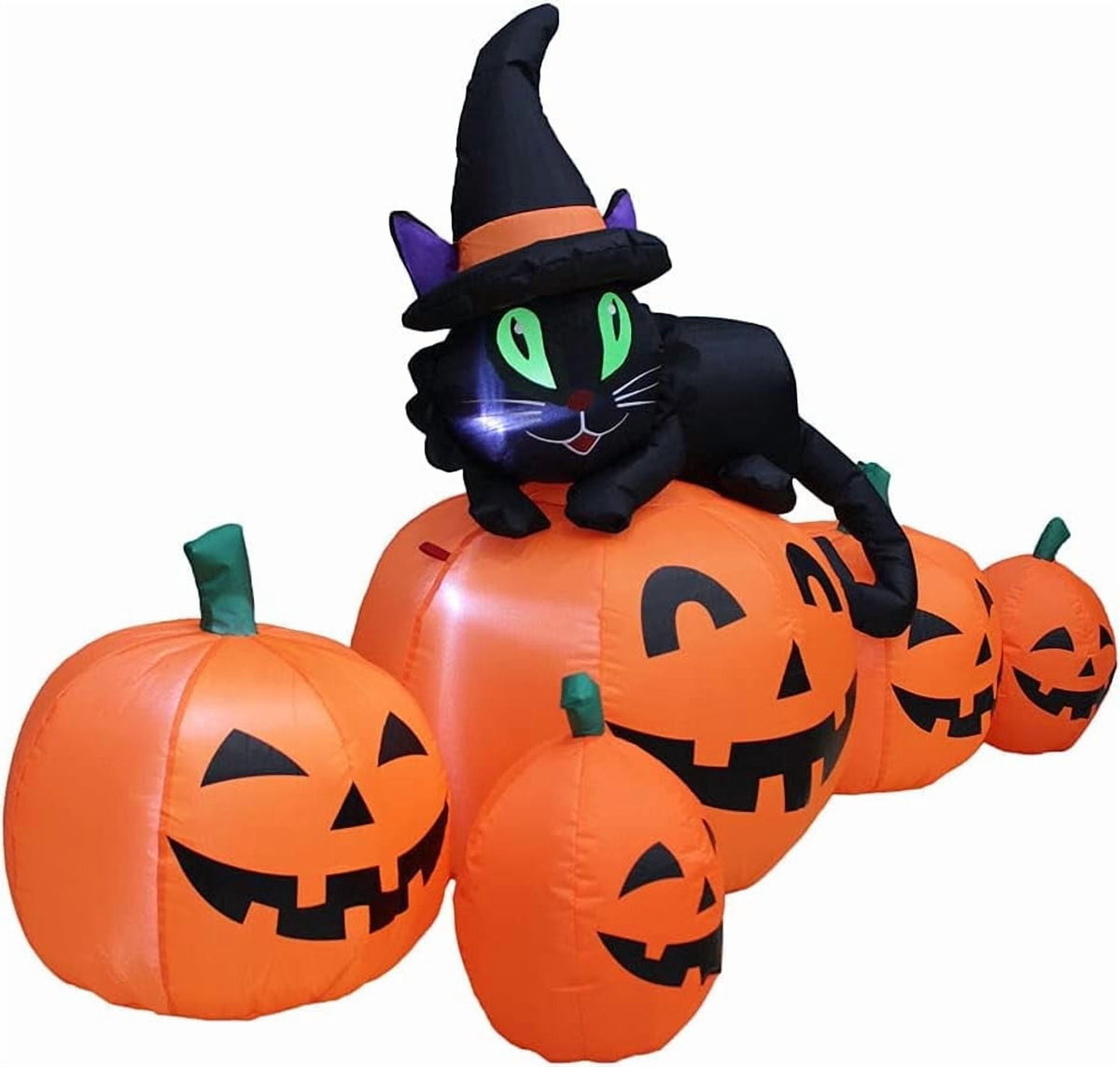 Cowin 61" Halloween Inflatables Pumpkin, Halloween Inflatable Outdoor Decoration with 4 Build-in LEDs Halloween Blow Up Outdoor Indoor Garden Lawn Yard Party Decor