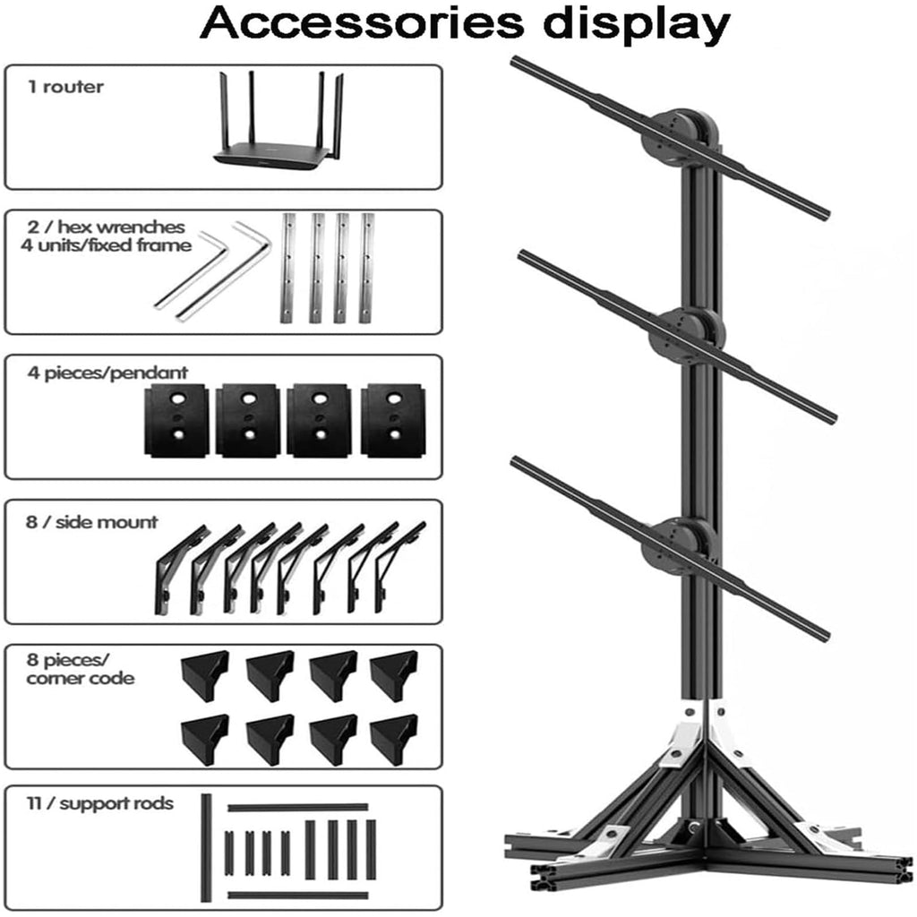 3D Hologram Fan Projector with WiFi, Remote Control, and Bluetooth, Holographic Christmas Tree Projector for Shop, Bar, Halloween, Party