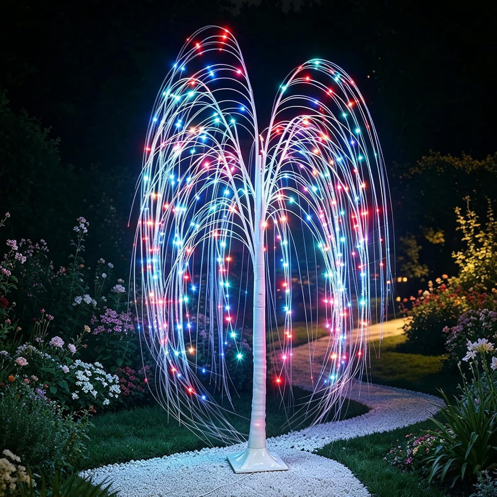 5FT Lighted Weeping Willow Tree, 216 LED, 32 Colors for Party, Home, Garden, Wedding, Christmas, Halloween