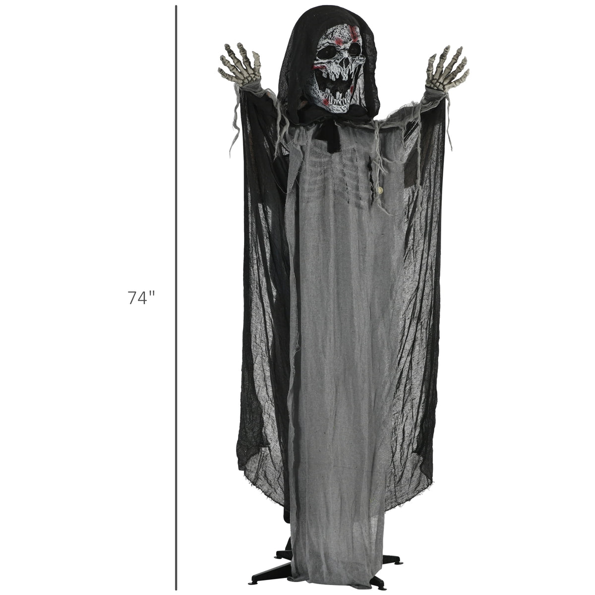 ENNSOO Halloween Decor Skeleton Witch Animated Character for Home Haunted Display